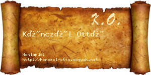 Könczöl Ottó névjegykártya